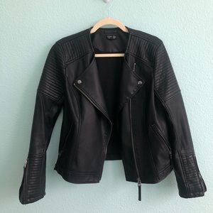Topshop Luna Faux Leather Biker Jacket